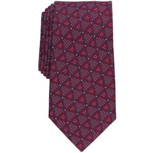 Perry Ellis Men Tolbert Geometric Print Tie Red